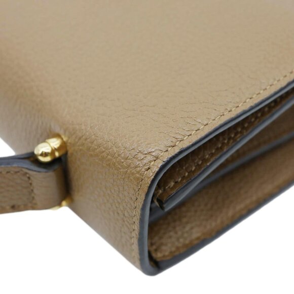 Gucci Zumi Flap Small Grainy Leather Shoulder Bag Brown 576388 - Picture 9 of 14